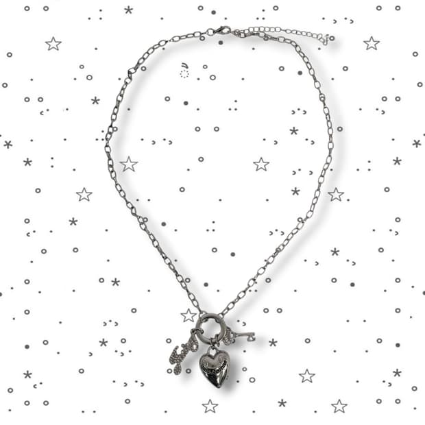 Juicy Couture 하트 실버 목걸이