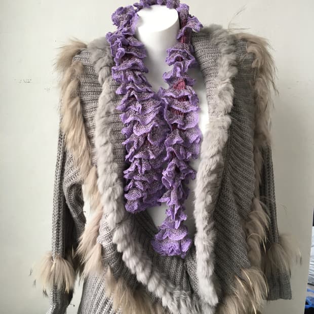 pleats tie scarf
