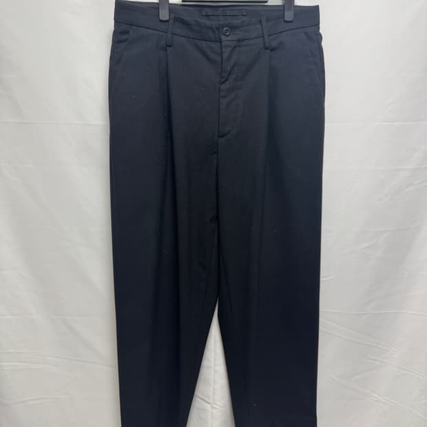 [32] 마시모두띠 와이드 레그 핀턱 팬츠 BLACK