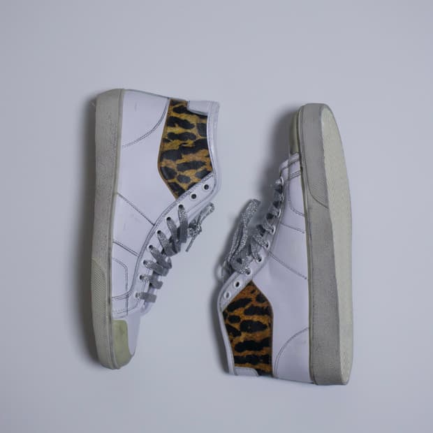Saint Laurent Leopard high top sneakers