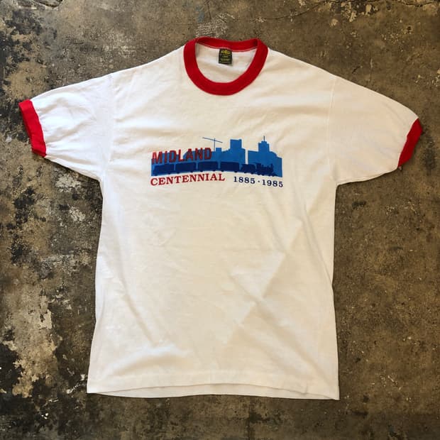 70s~90s Ringer T-shirt-L