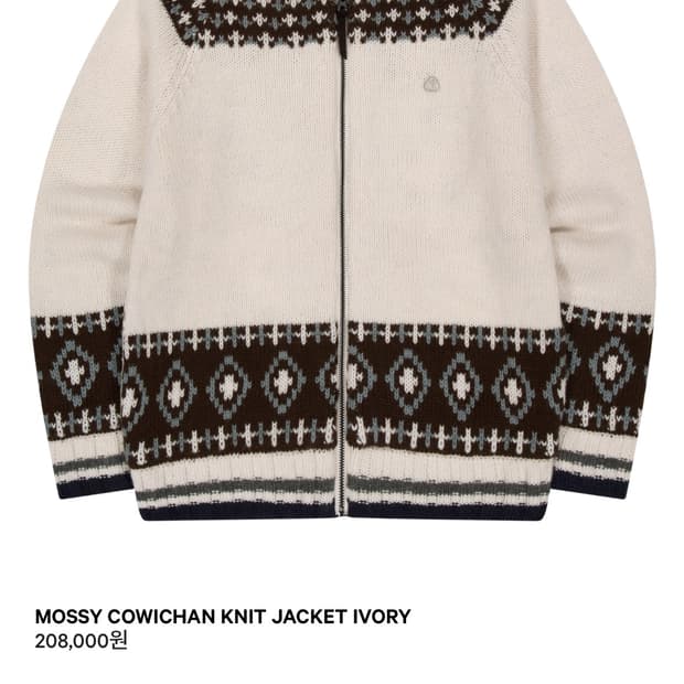 코이세이오 MOSSY COWICHAN KNIT JACKET IVORY