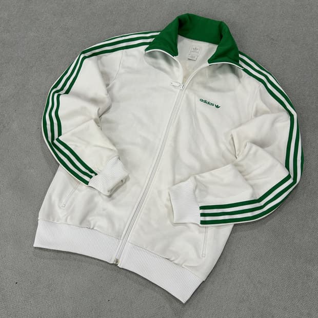 아디다스 베켄바우어 흰초 팁탭 트랙탑 희귀 구형 져지 m