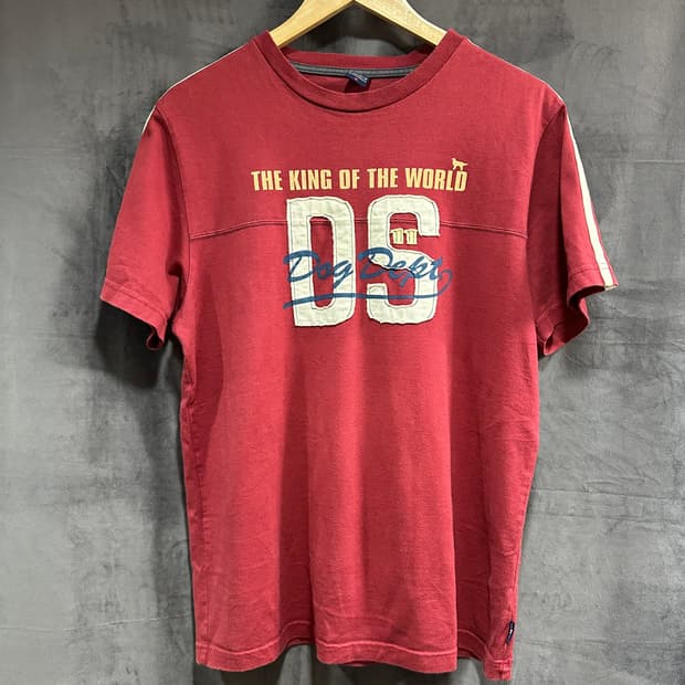 도그뎁트 DOG DEPT 산타모니카 06 패치 반팔 티셔츠 M 버건디