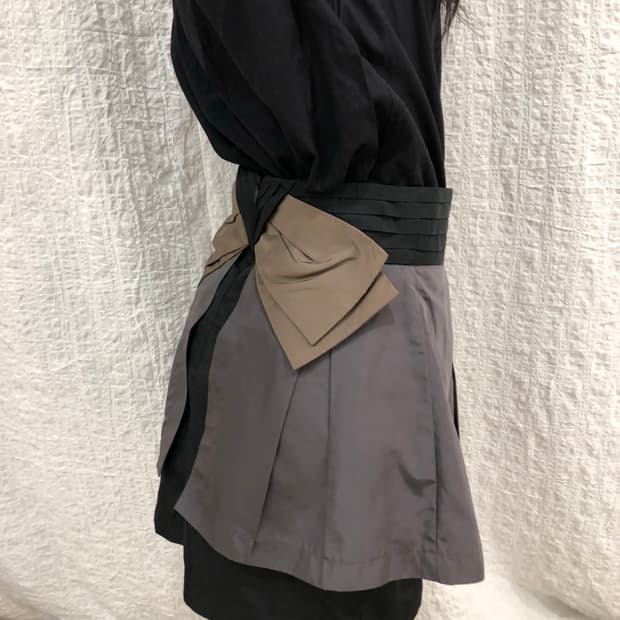 dual layer ribbon skirt