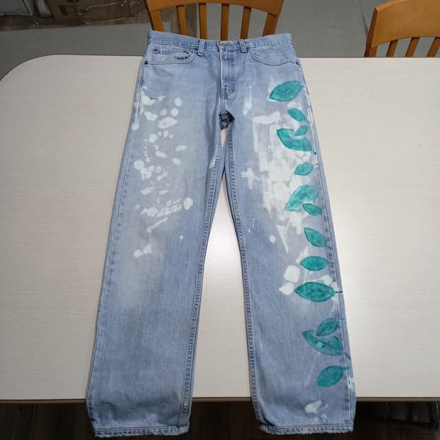 32 07's 리바이스505 Mexico 일자진 연청 커스텀 32-282