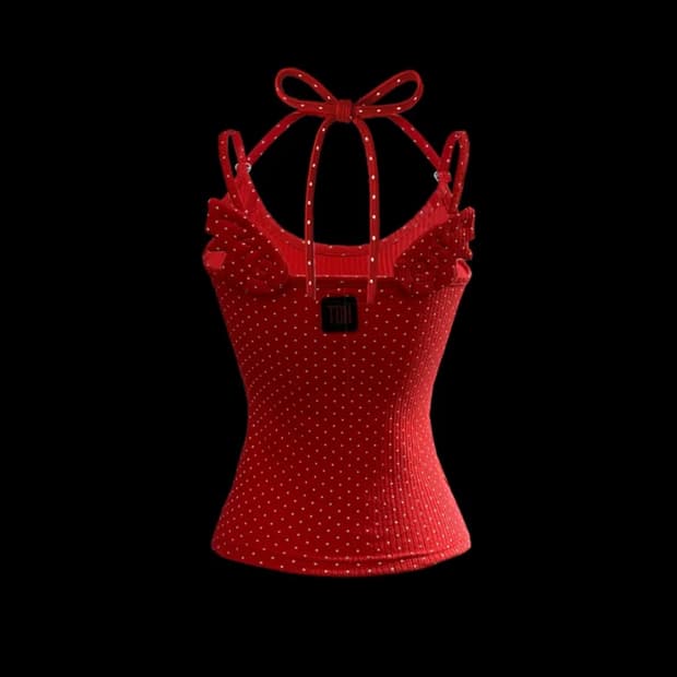 티오에이치 Bheart sleeveless red