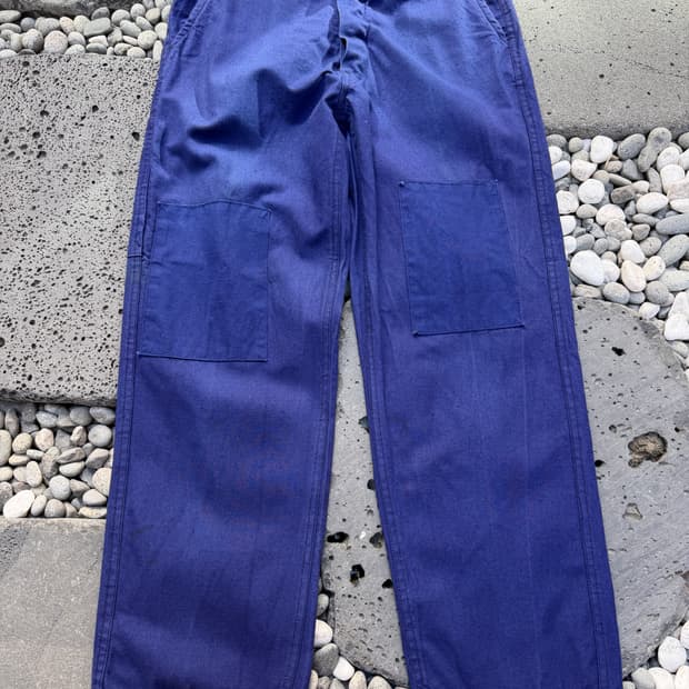 1970s NAVY BLUE PATCHWORK 패치워크 프렌치워크팬츠
