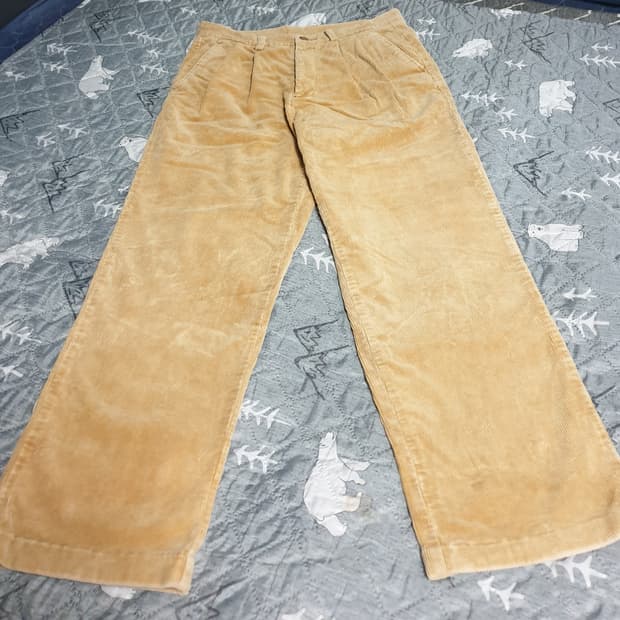 MERITZ 코듀로이 투턱 팬츠 베이지 (31)