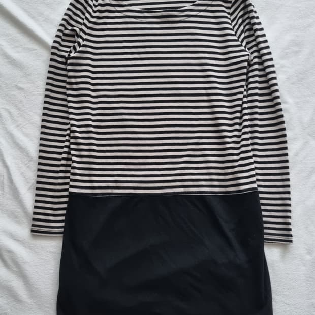 빈티지 모리걸 하구미 스트라이프 레이어드 티셔츠