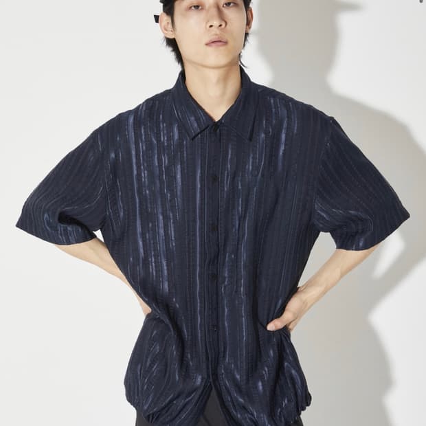 로코베이직 스트랩 이태리 비스코스 셔츠 텍스쳐 셔츠