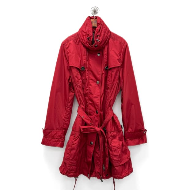 버버리 나일론 하이넥 벨티드 파카 코트