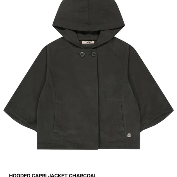 코이세이오 후드 카프리 자켓 차콜