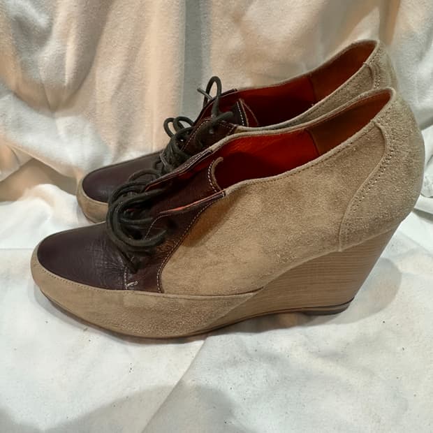 보야지트웰브 스웨이드 웨지힐 부티 부츠 230