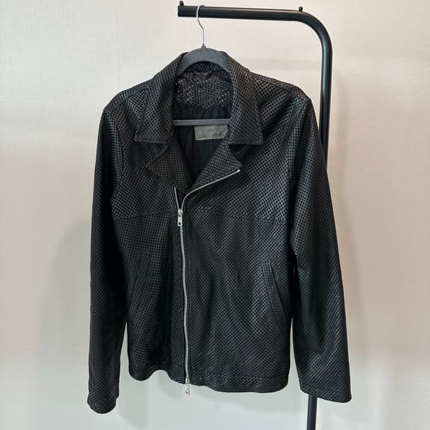 조르지오 브라토 펀칭 레더 라이더스 자켓