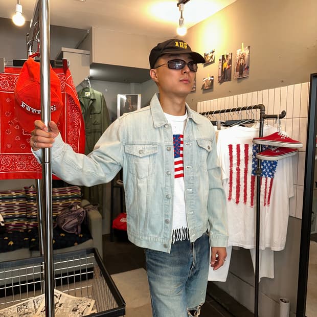 Open Dich 3-type light denim jacket
