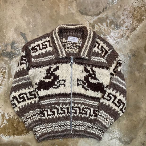 Canadian virgin wool dear Cowichan cardi