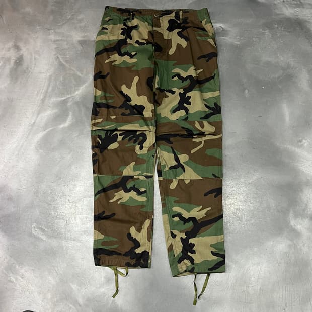  80s 오리지날 우드랜드 카모 트라우저 y15287