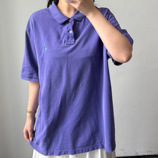 [XXL] 폴로 퍼플 카라 반팔티