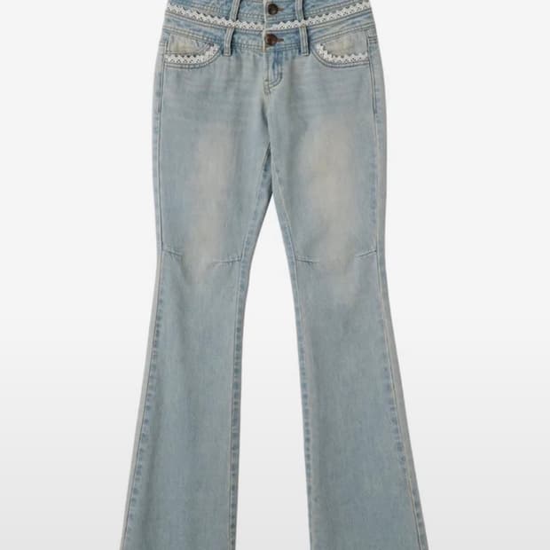 스컬프터 double waist boots cut denim