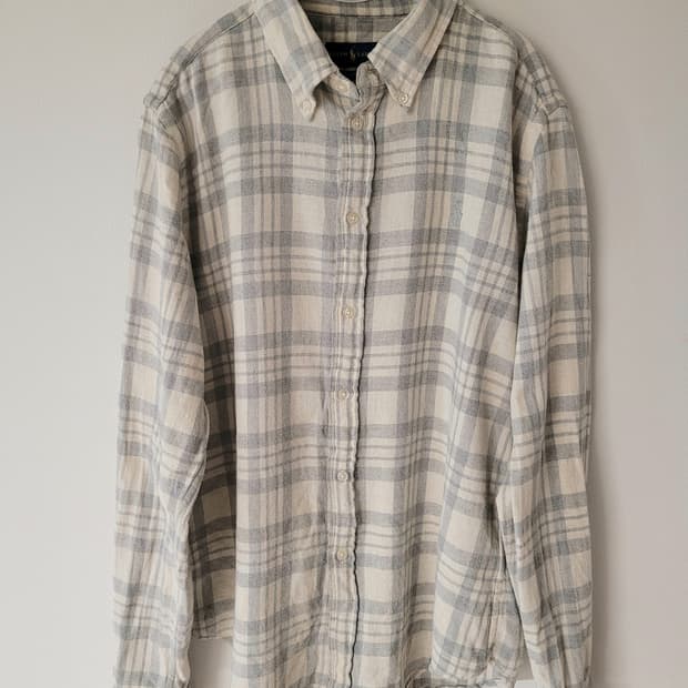 폴로 랄프로렌 클래식 플란넬 체크 셔츠 M