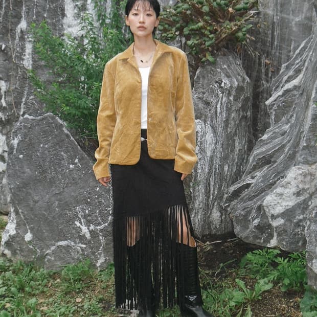빈티지 머스타드 코듀로이 자켓