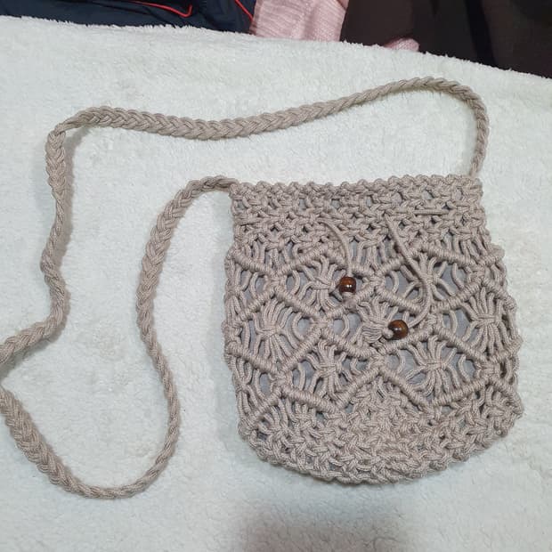수제 마크라메 크로스백 가방