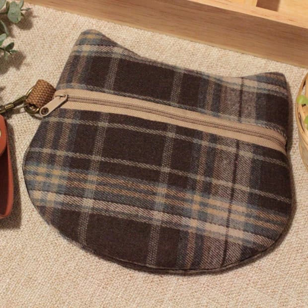 핸드메이드 스트랩 고양이 파우치