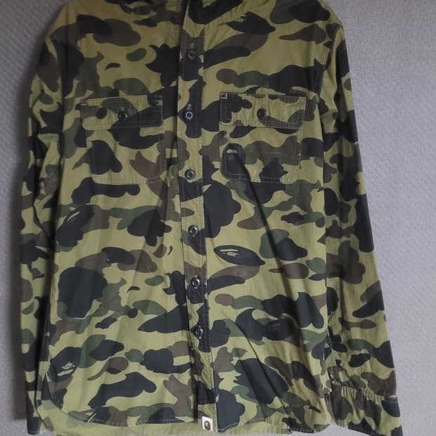 베이프 카모 후드 셔츠