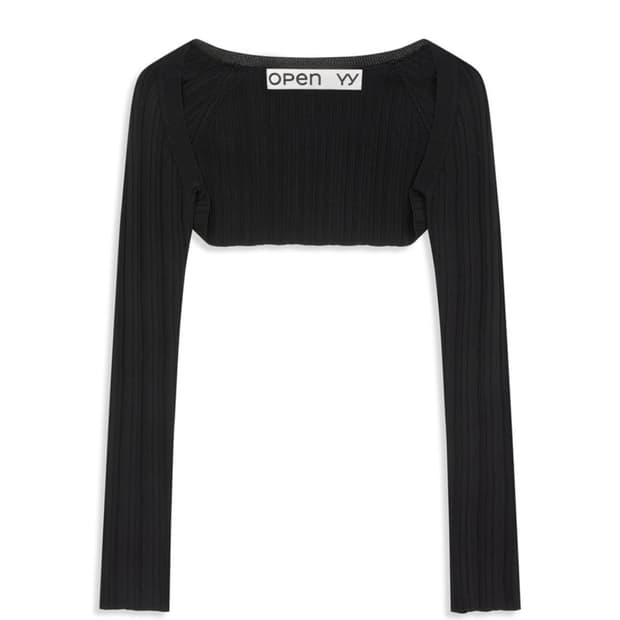 Open yy ribbed 볼레로