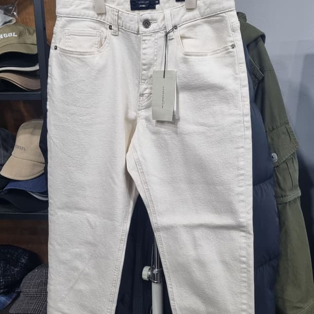 kolon) 커스텀멜로우 30사이즈 아이보리색 데님팬츠 새제품