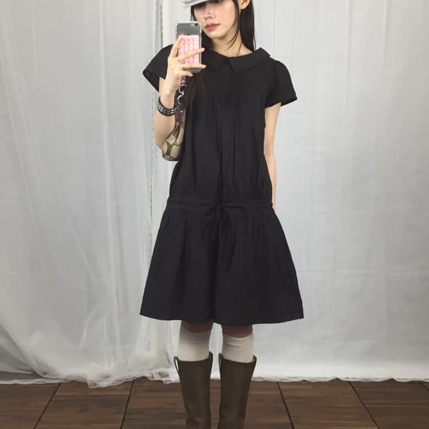 'Burberry' Blue Label Black Mini Dress