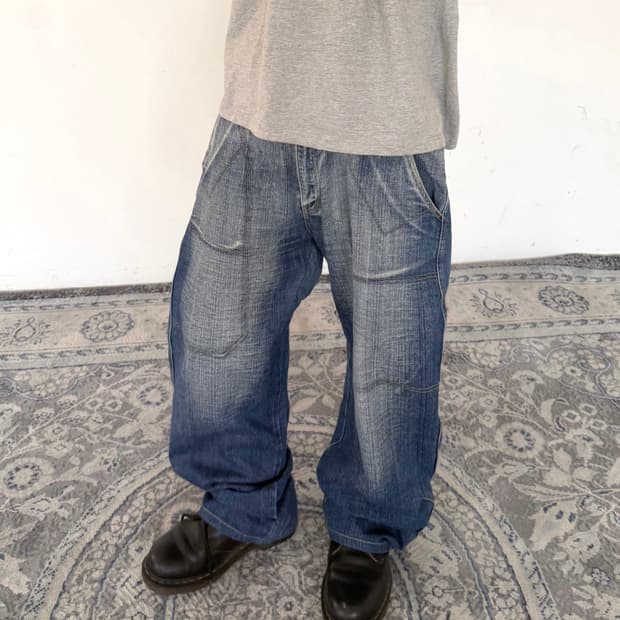 90s’빈티지 자수 힙합팬츠