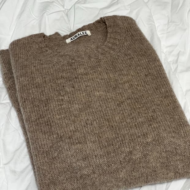 오라리 24AW 울 캐시미어 니트 5사이즈 탑베이지