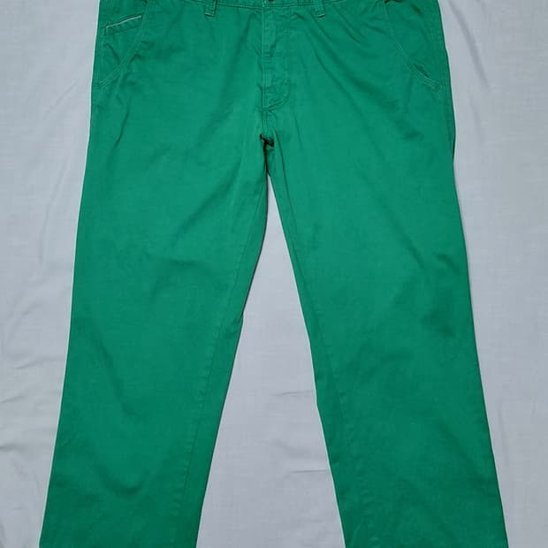 [정품] 휴고보스 Finlay-D 슬림핏 8~9부 면바지 (그린/36)