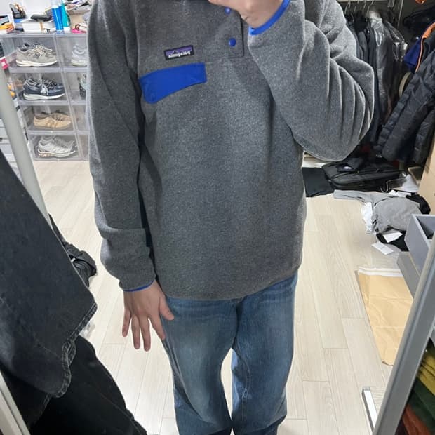 파타고니아 신칠라 니켈 블루 m