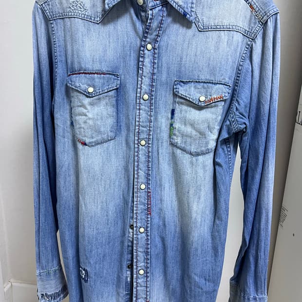 폴로 랄프로렌 자수 웨스턴셔츠 S