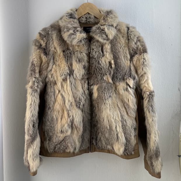 Vintage Fur Leather Jacket