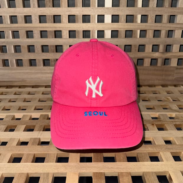 mlb 뉴욕 양키스 네온 핑크 서울 캡