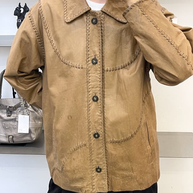 Pioneer Wear 노츠 레더 버튼 자켓