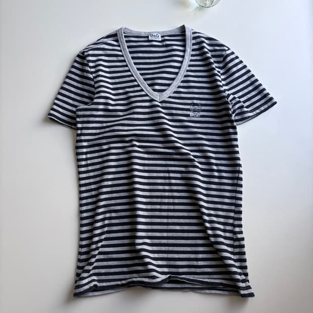 돌체앤가바나 언더웨어 스트라이프 티셔츠