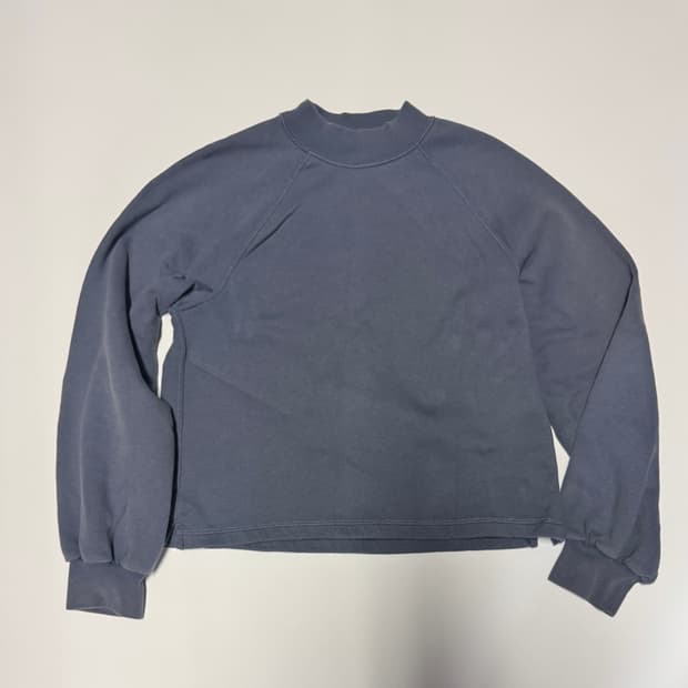 여성 아베크롬비 미니멀 크롭 기모 맨투맨 S