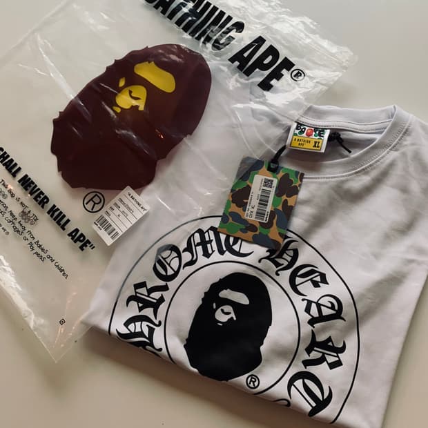 BAPE 크롬하츠 반팔 티
