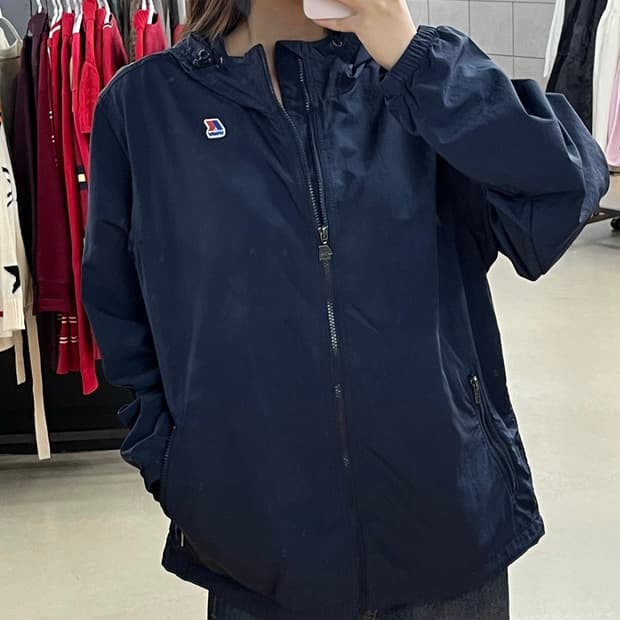 까웨 네이비 후드 바람막이