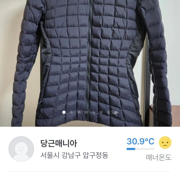 아크테릭스 구스다운 블랙패딩 