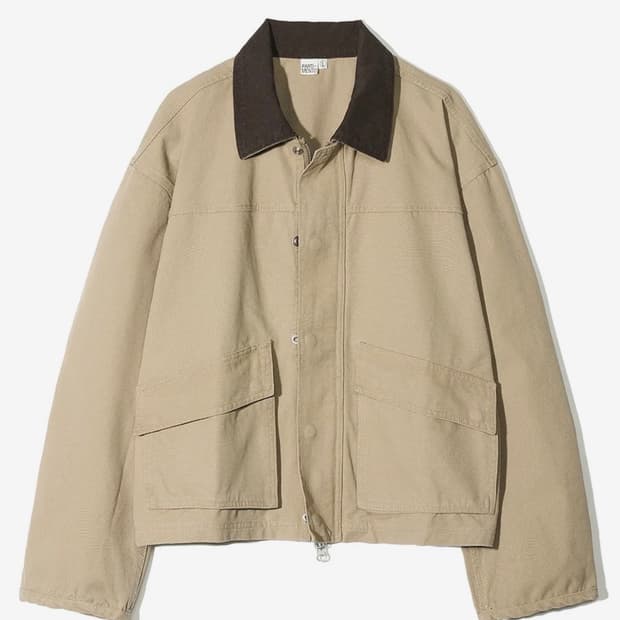 Partimento VTG 워시드 와이드 워크 자켓 베이지
