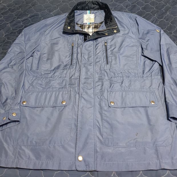 (빈티지) 런던포그 어반 헤리티지 마이크로체크 폴리 클래식 자켓(105)