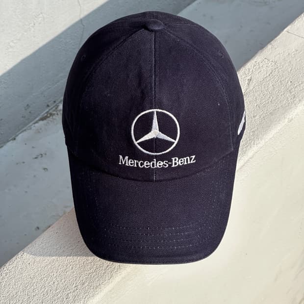 [F] 메르세데스 벤츠 로고 다크네이비 볼캡 모자