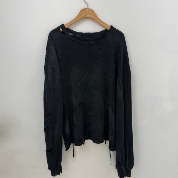 빈티지 와플 긴팔