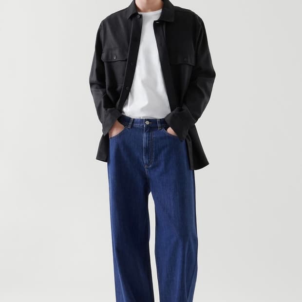 코스 릴랙스드 와이드 레그 진 데님 팬츠 바지